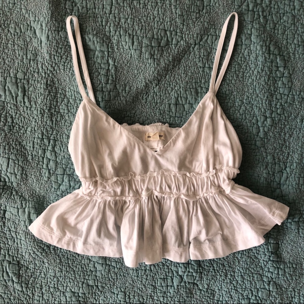 silence + noise Ruffled Crop Cami